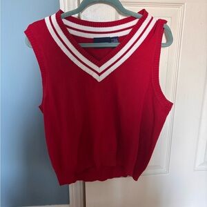 Liz Claiborne Red V-Neck Sweater